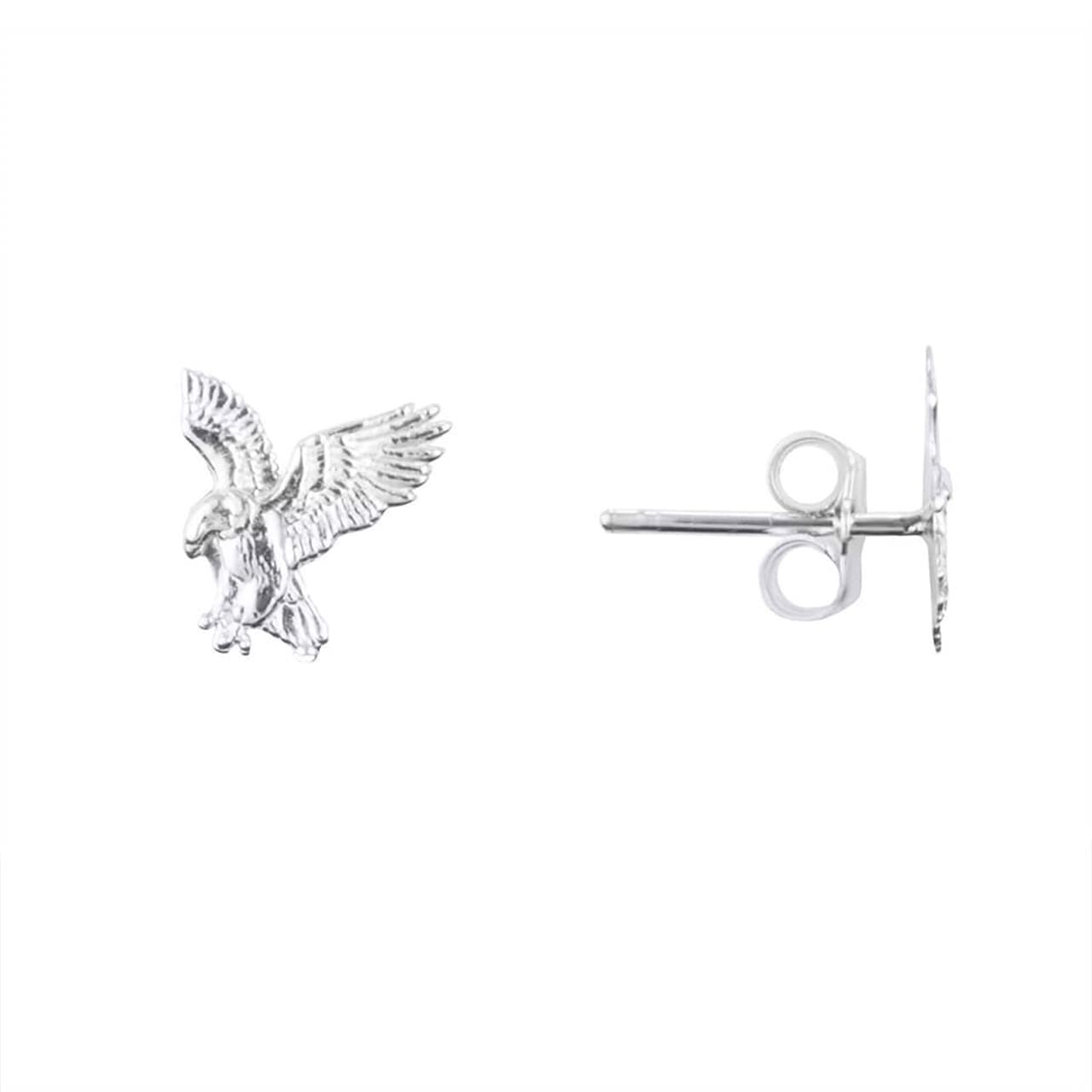 bald eagle design sterling silver stud earing