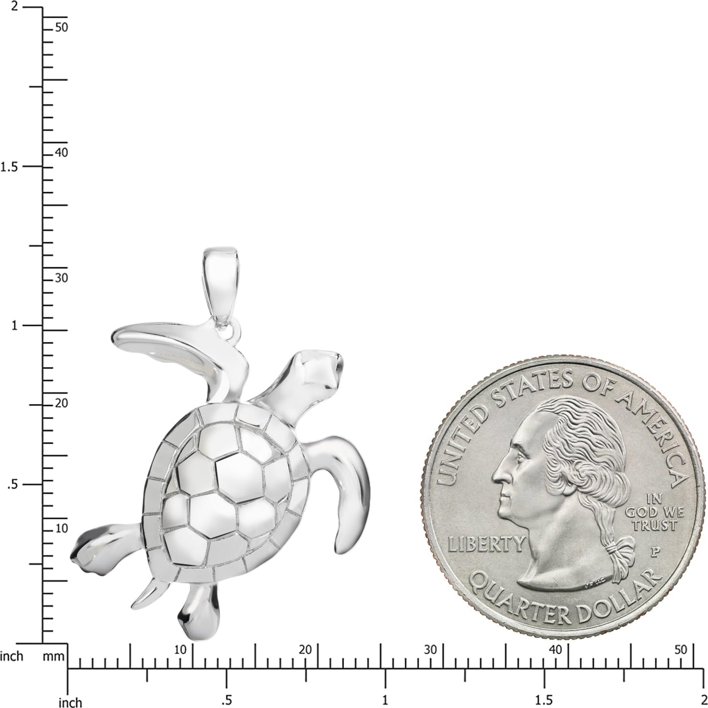 Sterling Silver Sea Turtle Pendant