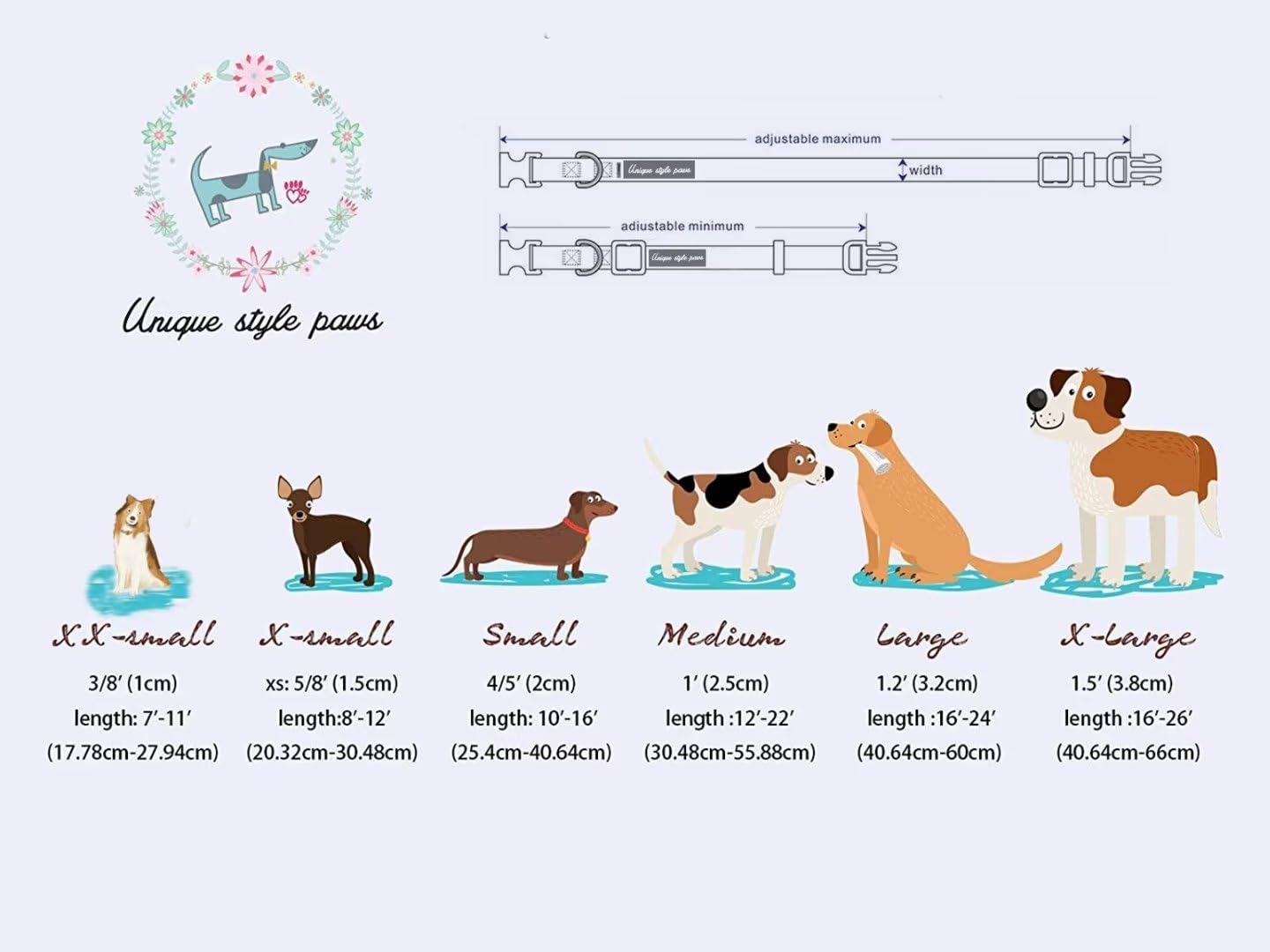Strong Soft Cotton Dog Collar with Metal Buckle