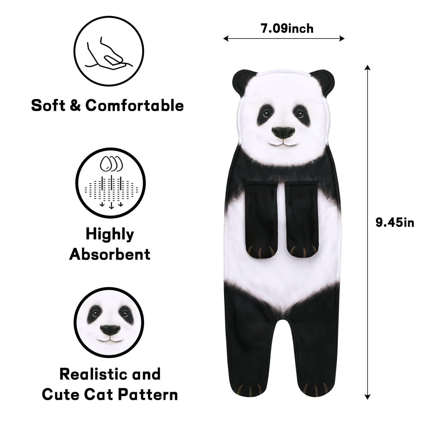 Cute Decorative Panda Hand Towel