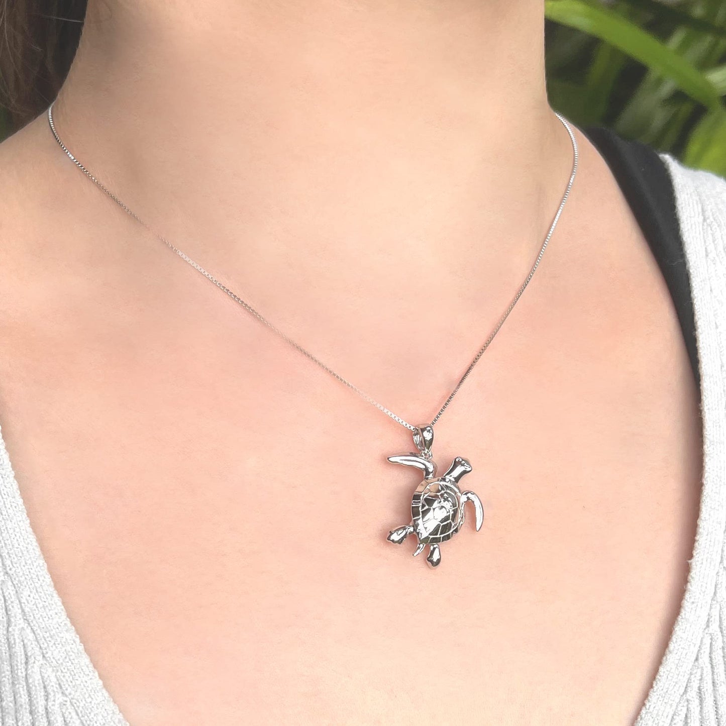 Sterling Silver Sea Turtle Pendant