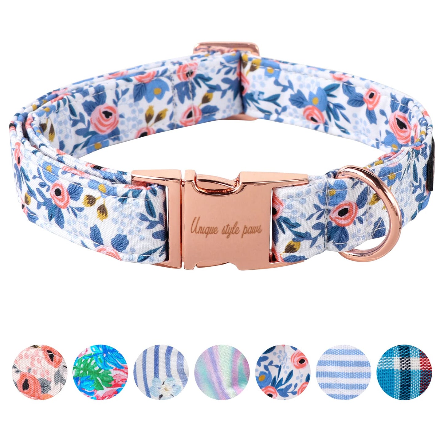 Strong Soft Cotton Dog Collar with Metal Buckle