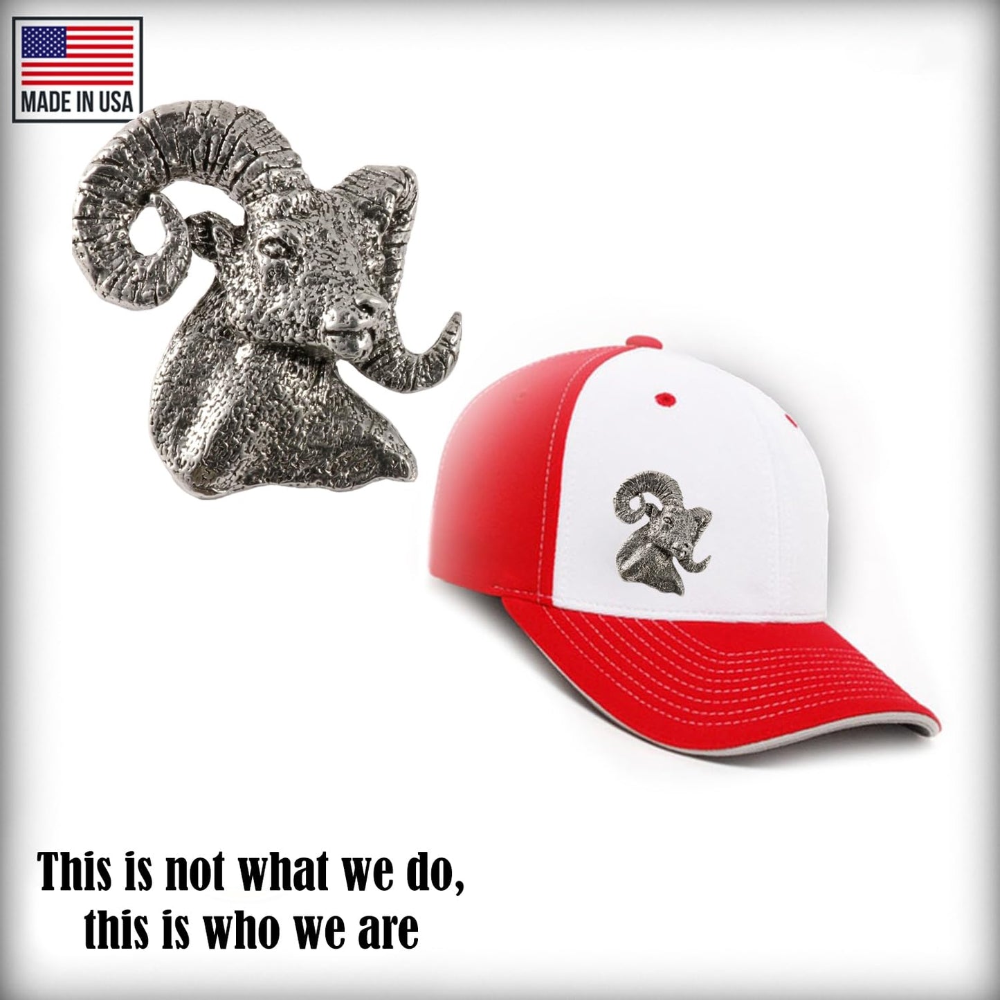Bighorn Sheep Hat Pin, Lapel Pin, Brooch