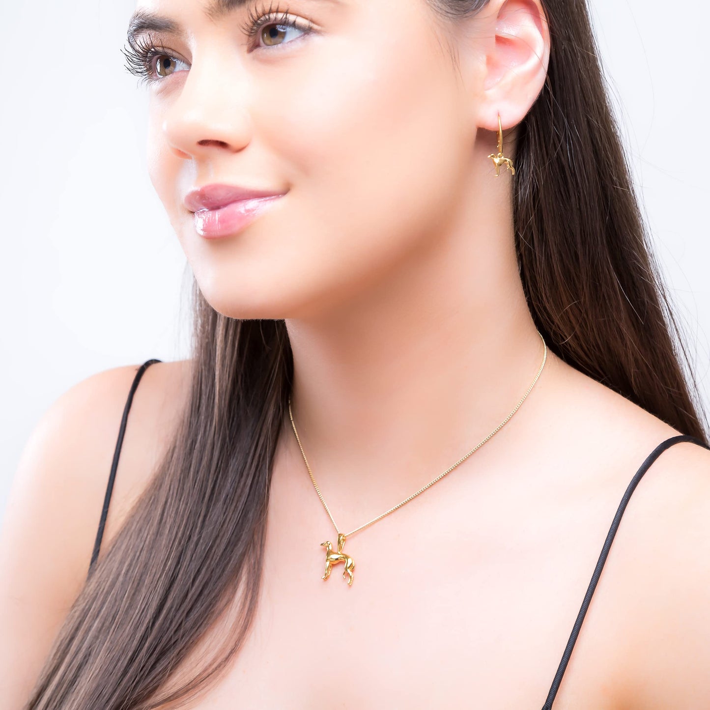 Greyhound Necklace in Sterling Silver and 24ct Gold Plate