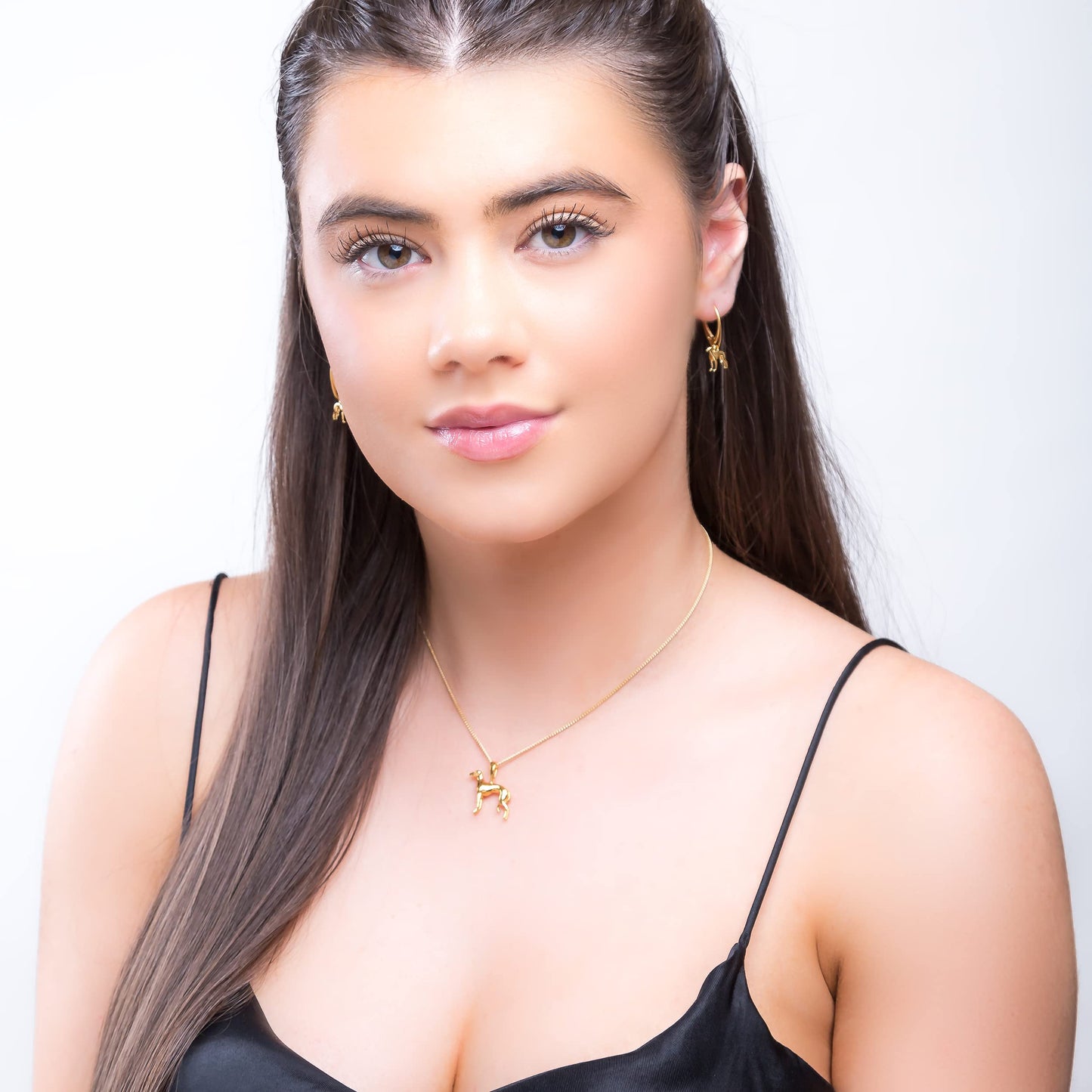 Greyhound Necklace in Sterling Silver and 24ct Gold Plate