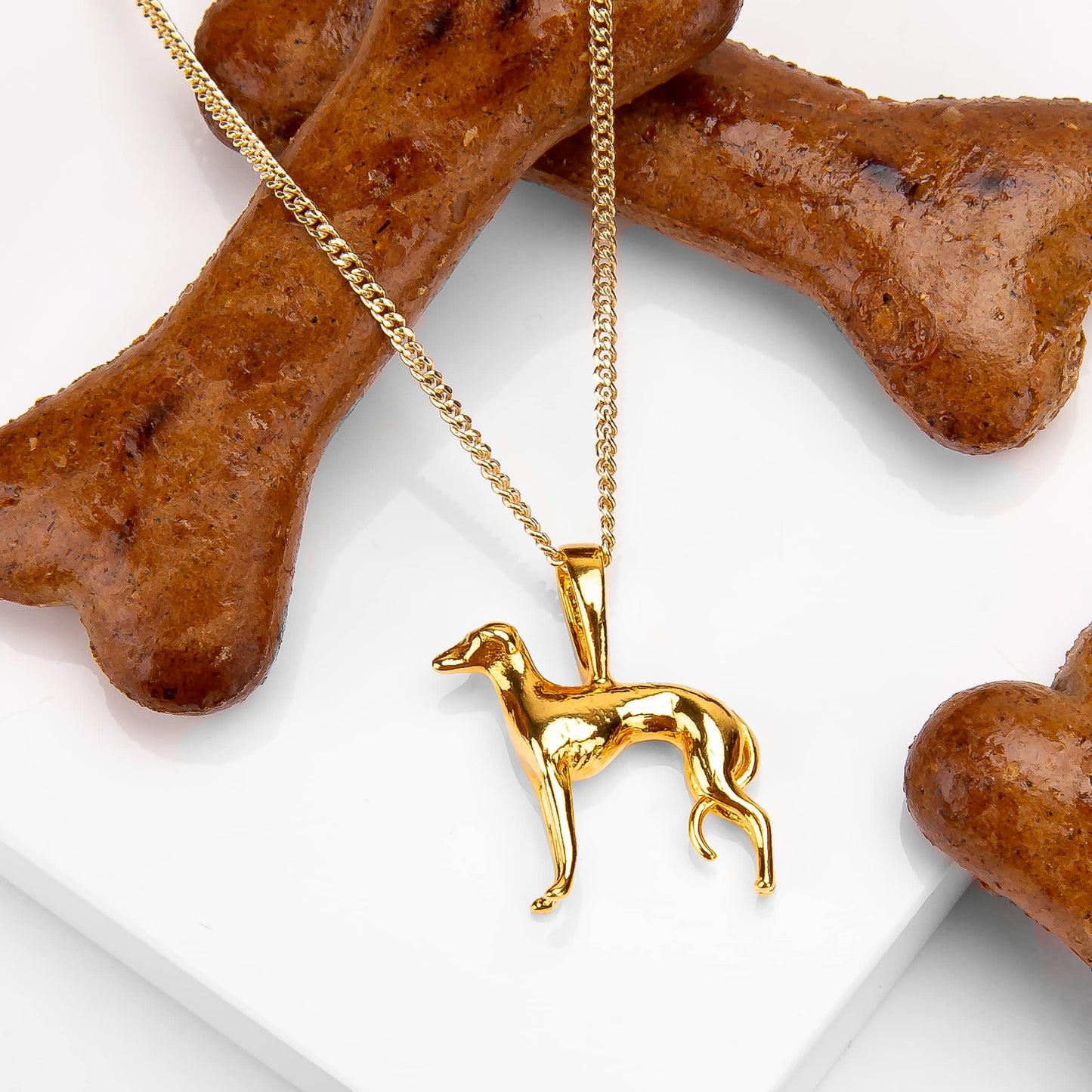 Greyhound Necklace in Sterling Silver and 24ct Gold Plate