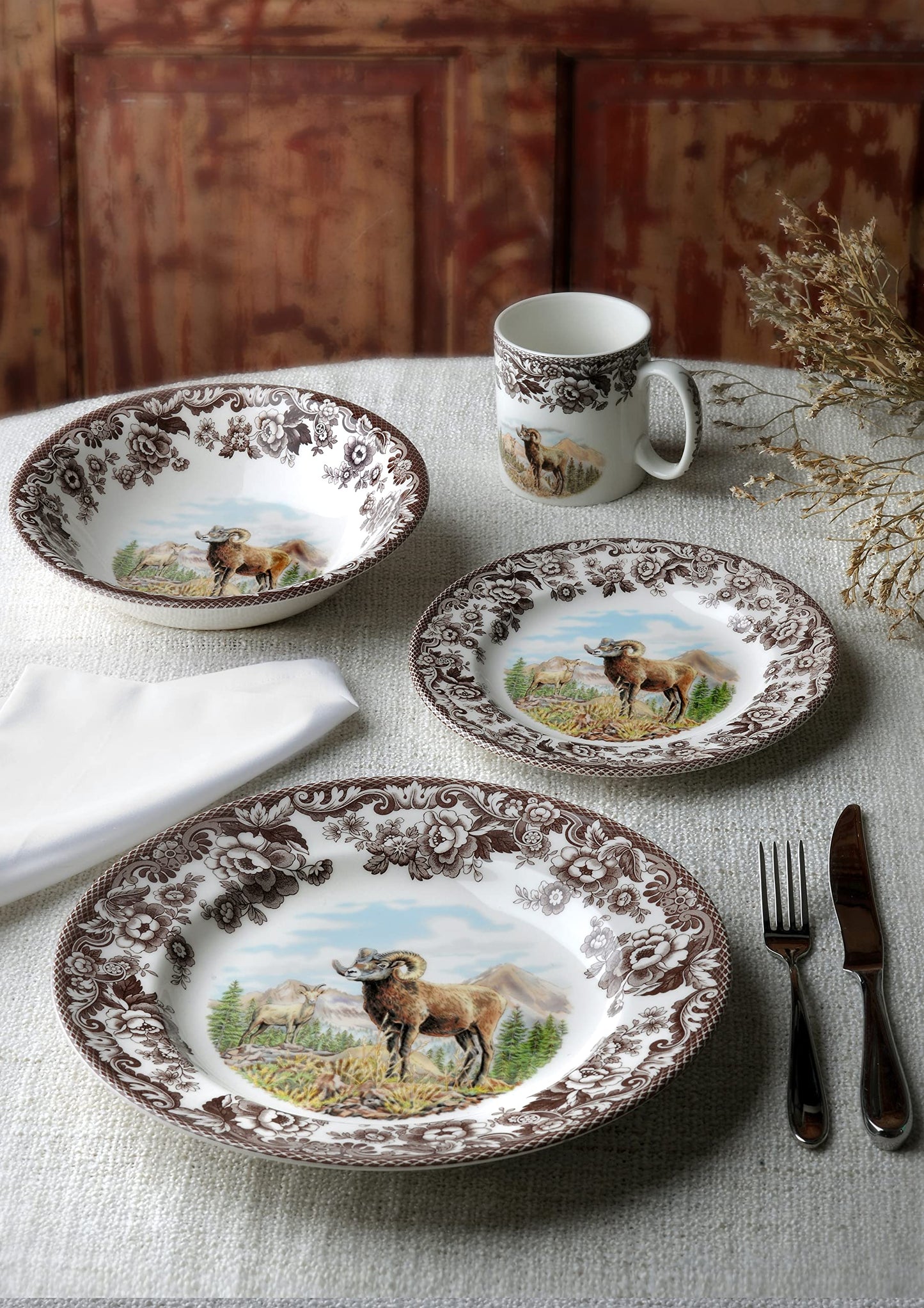 Bighorn Sheep Spode Dinner Plate