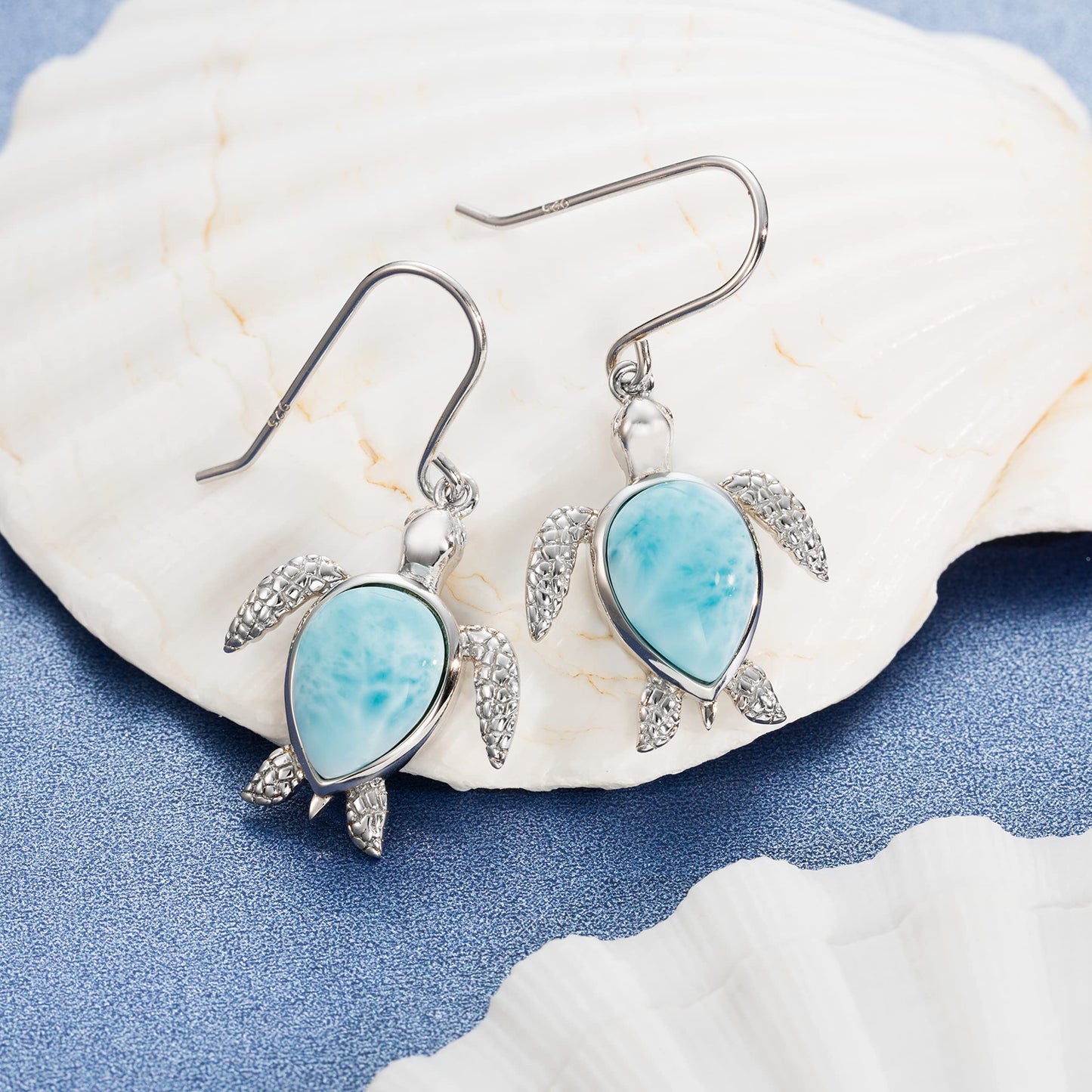 Sea Turtle Dangle Hook Earrings