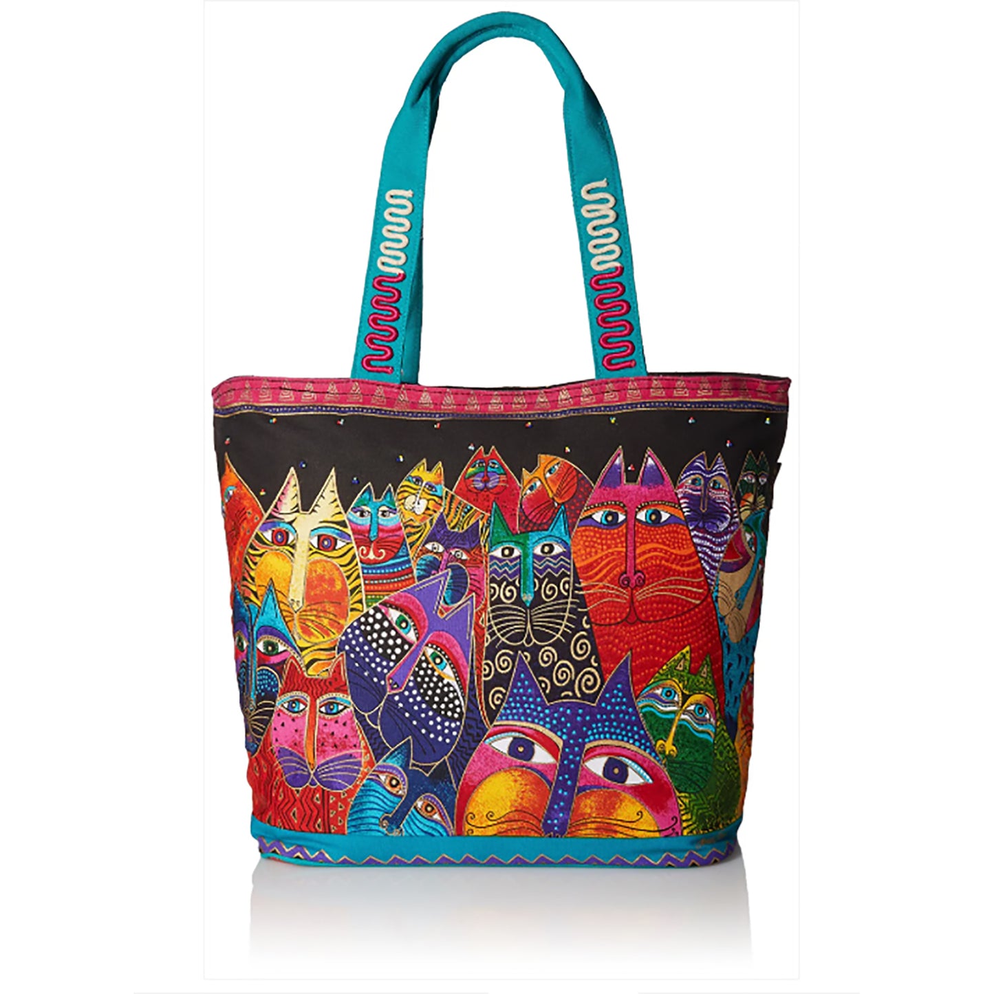 Cat Themed Shoulder Tote - Fantasticats - Fron Laurel Burch