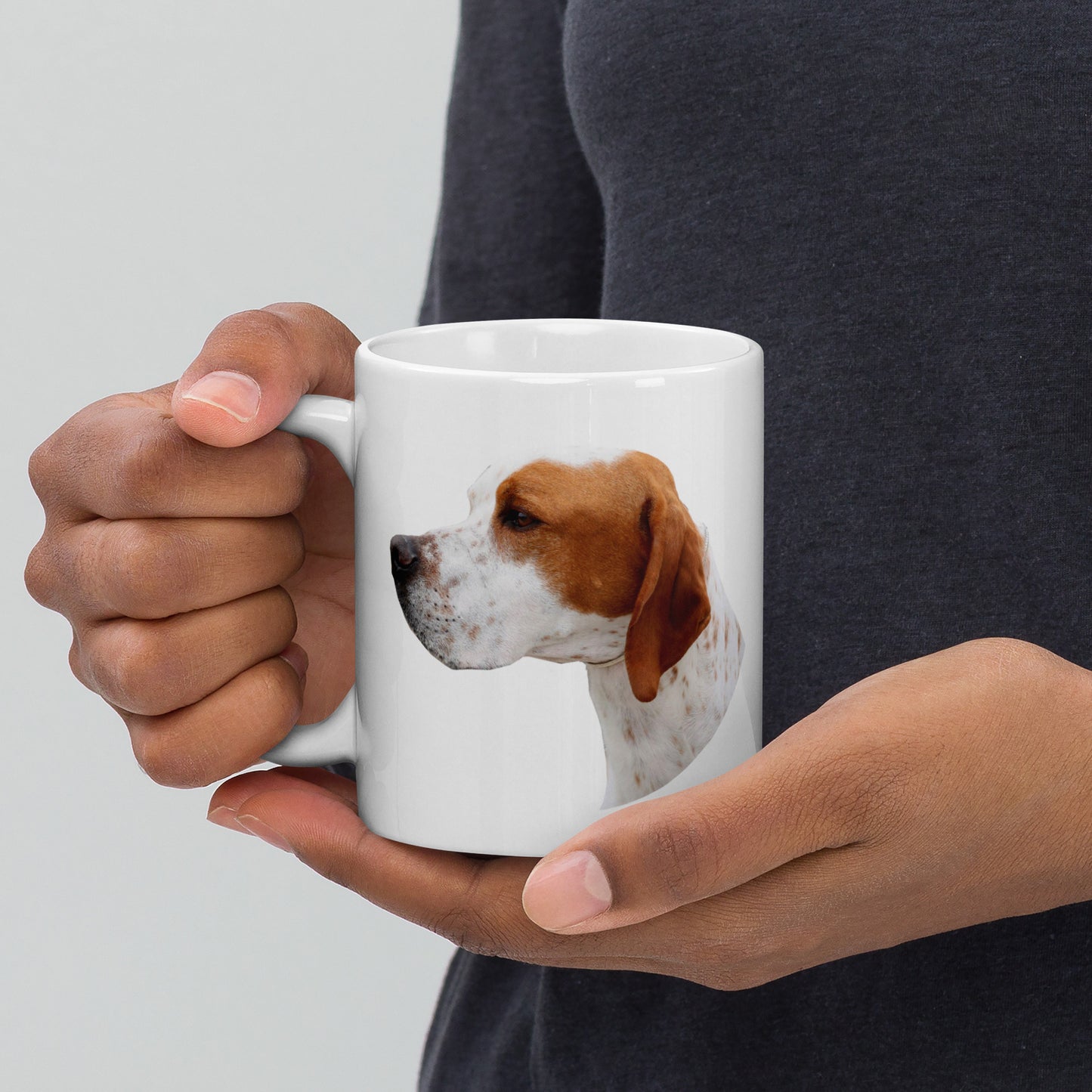 Glossy Mug Printed with a Pointer Dog