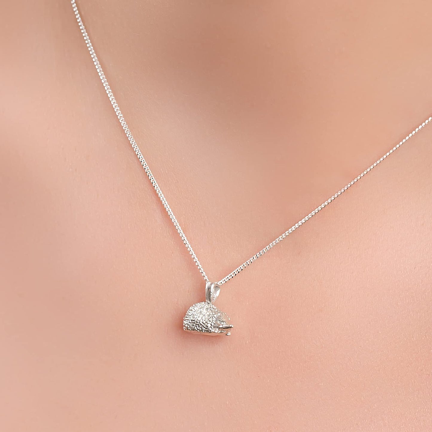 Hedgehog Necklace in Sterling Silver