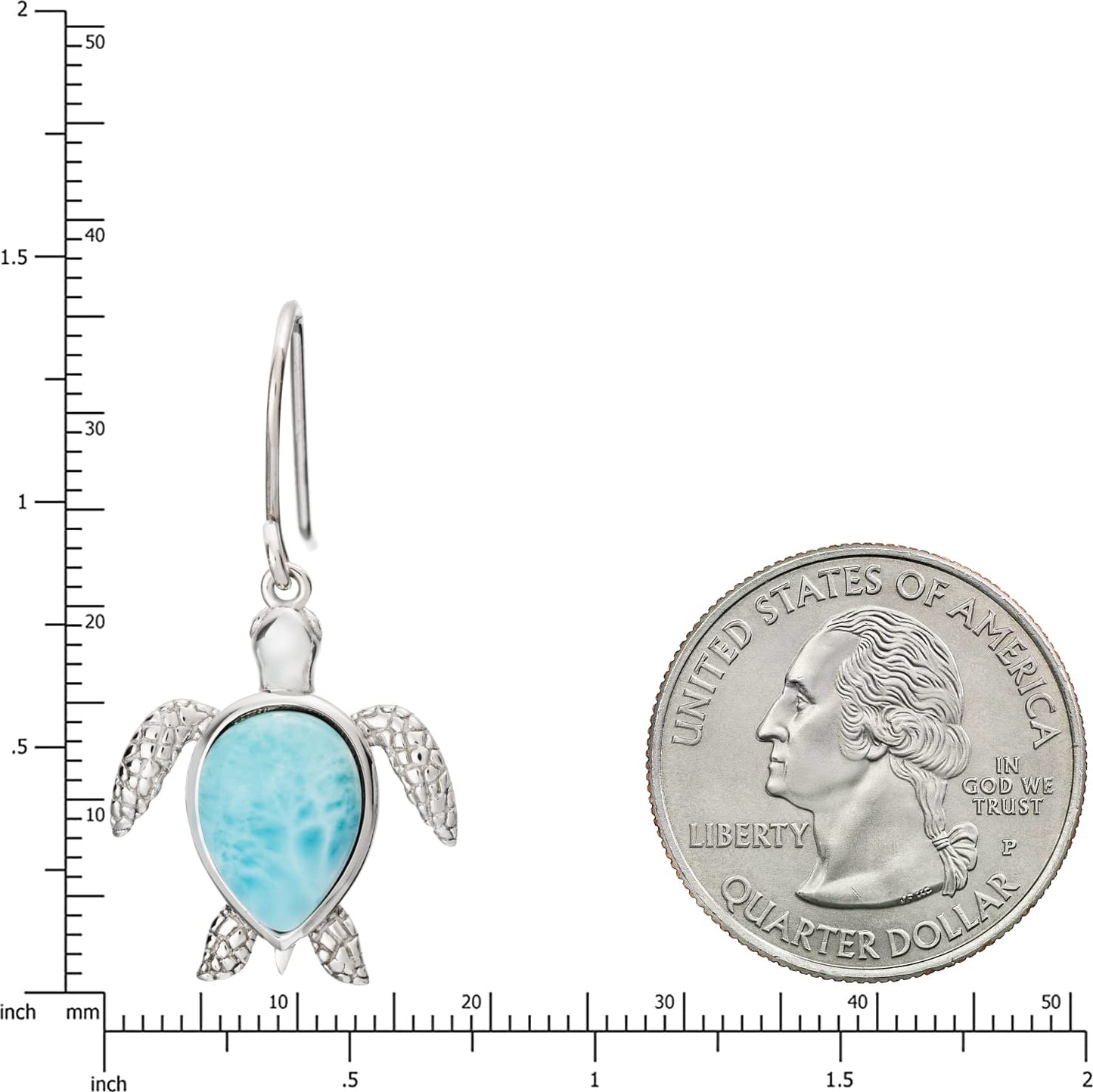 Sea Turtle Dangle Hook Earrings