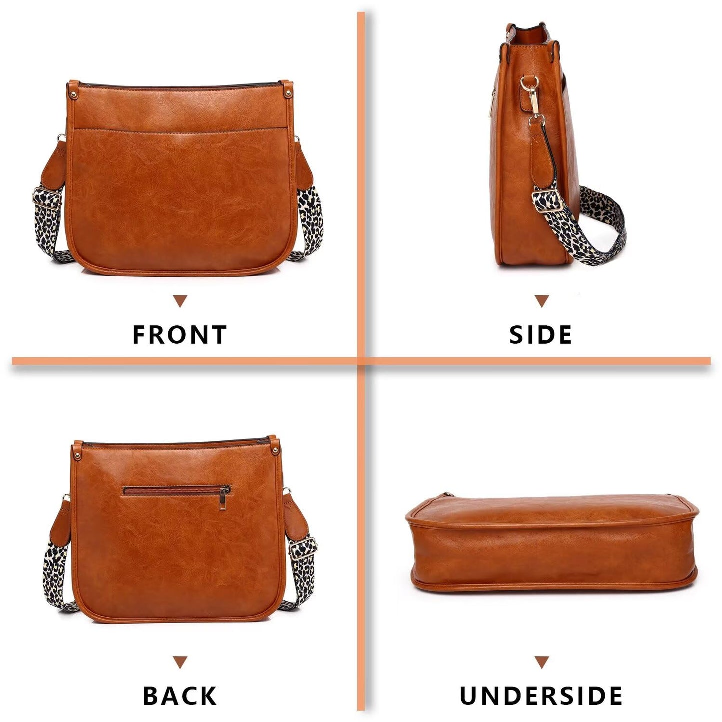 Vegan Leather Crossbody or Shoulder Bag