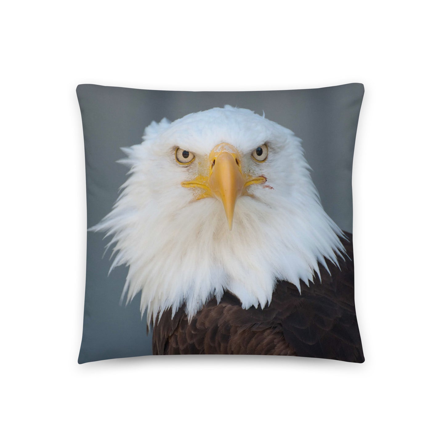 Throw Pillow with a Bald Eagle Print