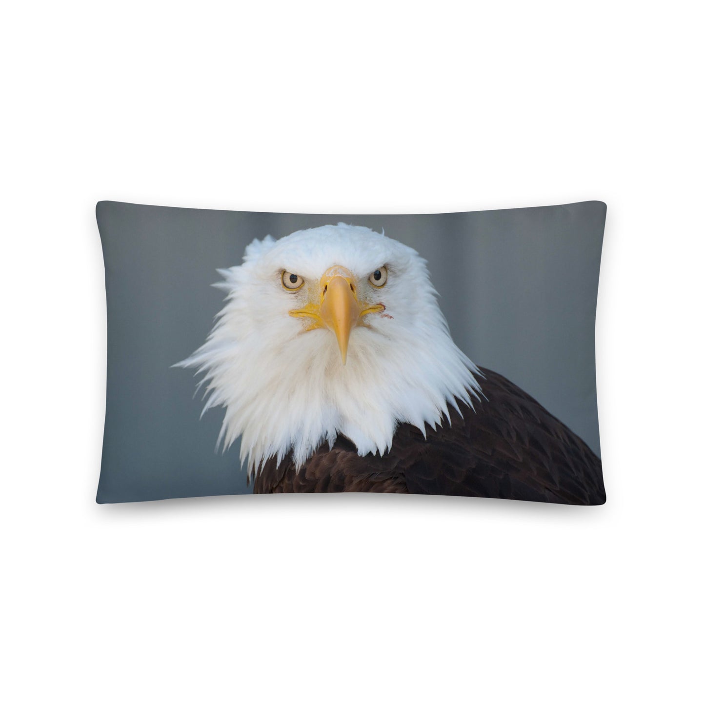 Throw Pillow with a Bald Eagle Print