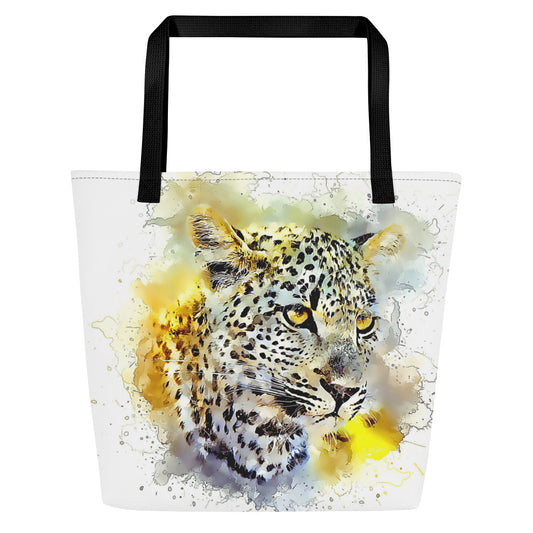 All-Over Print Large Tote Bag leo