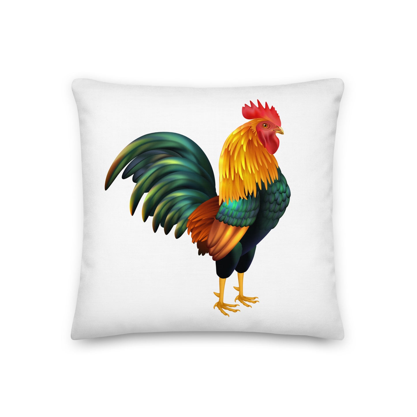 Premium Pillow printed with a cockerel