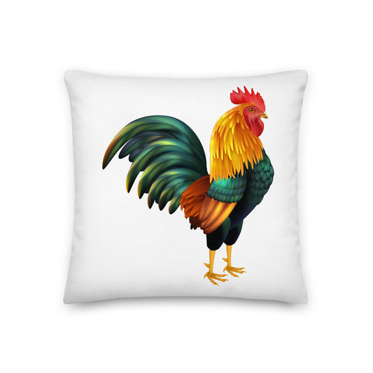 Premium Pillow printed with a cockerel
