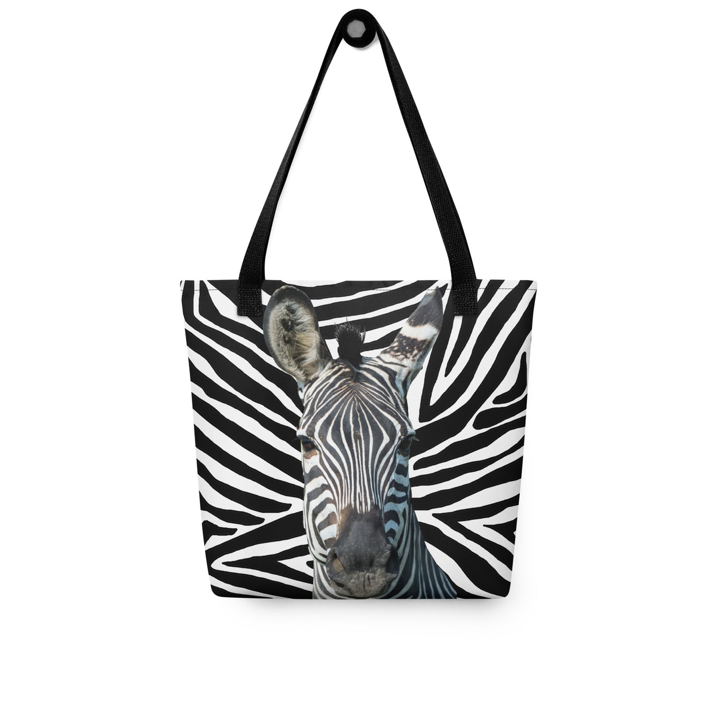 Tote bag printed zebras head
