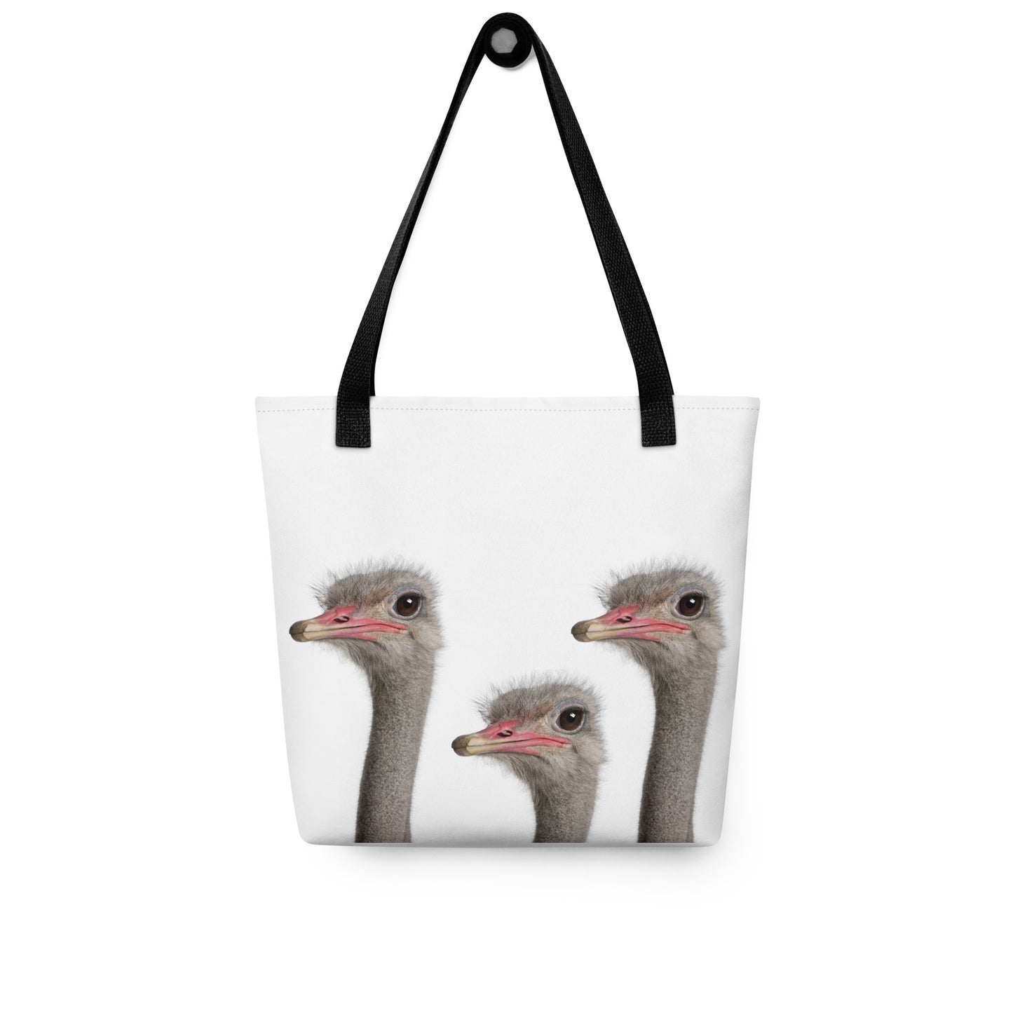 Tote bag printed with ostrich