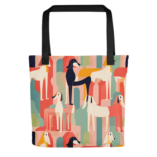 Colourful Tote bag printed with Dogs