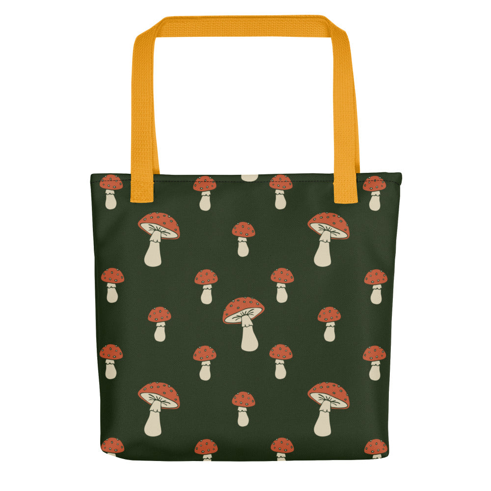Tote Bag printed with Mushroom pattern