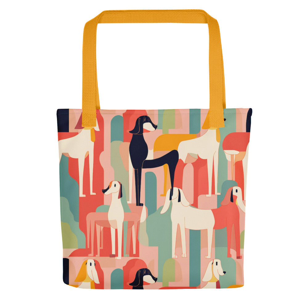 Colourful Tote bag printed with Dogs