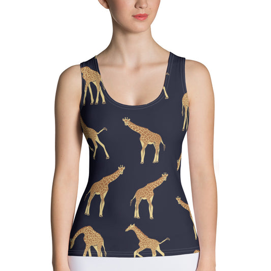 Tank Top Printed all-over with Giraffes