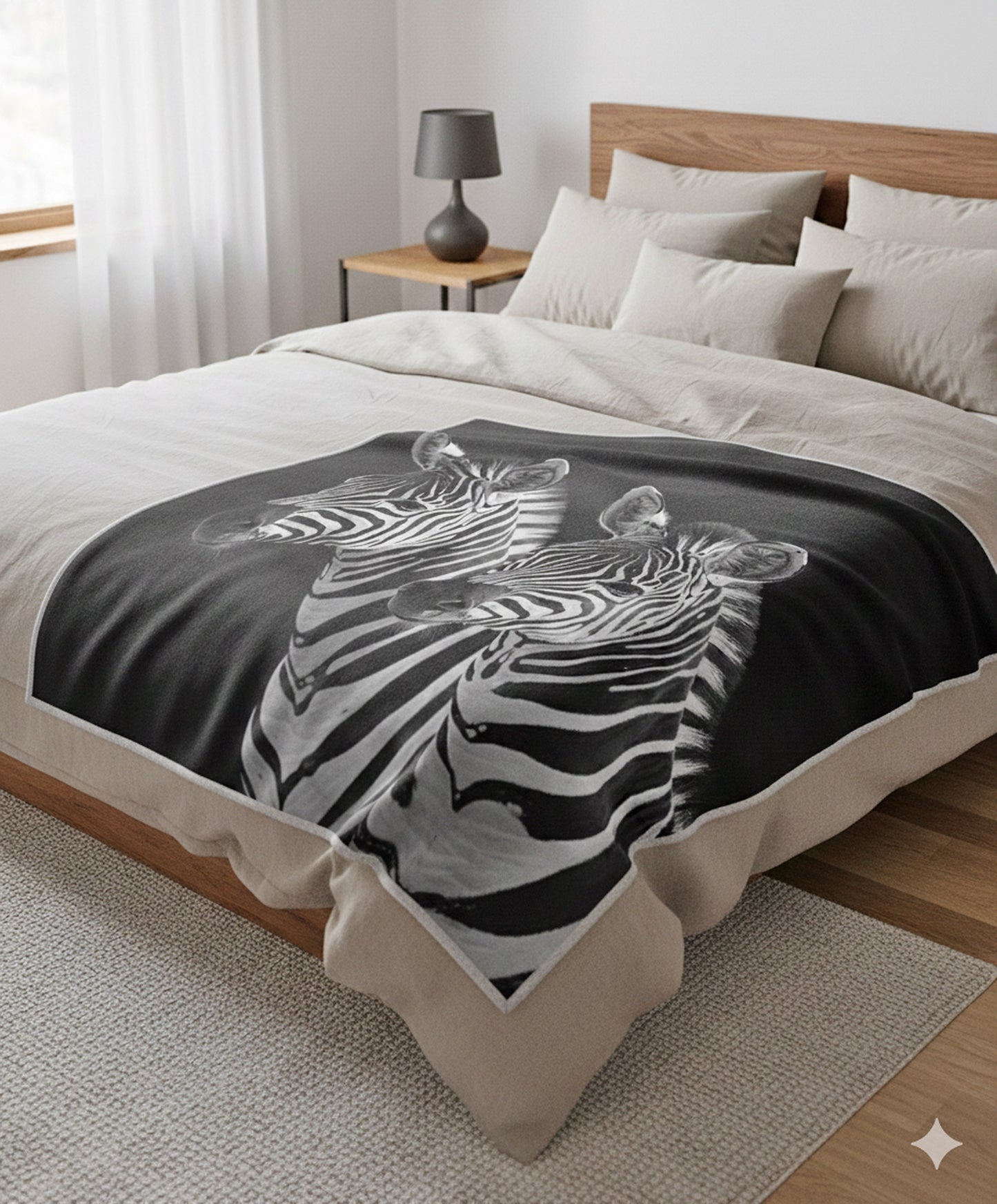 Throw Blanket with Zebras