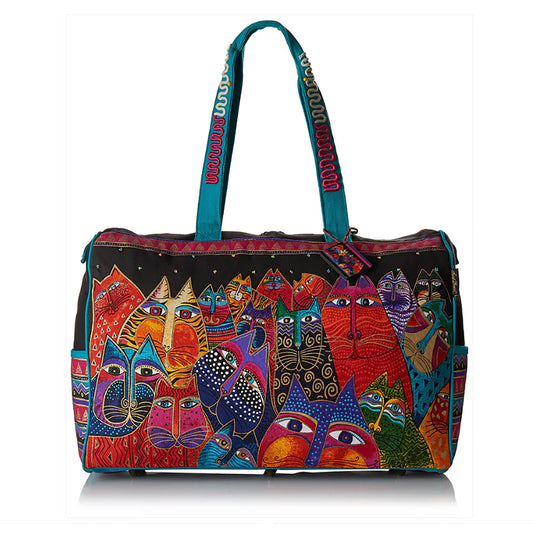 Bright Cat Patterned Travel Bag, Laurel Burch