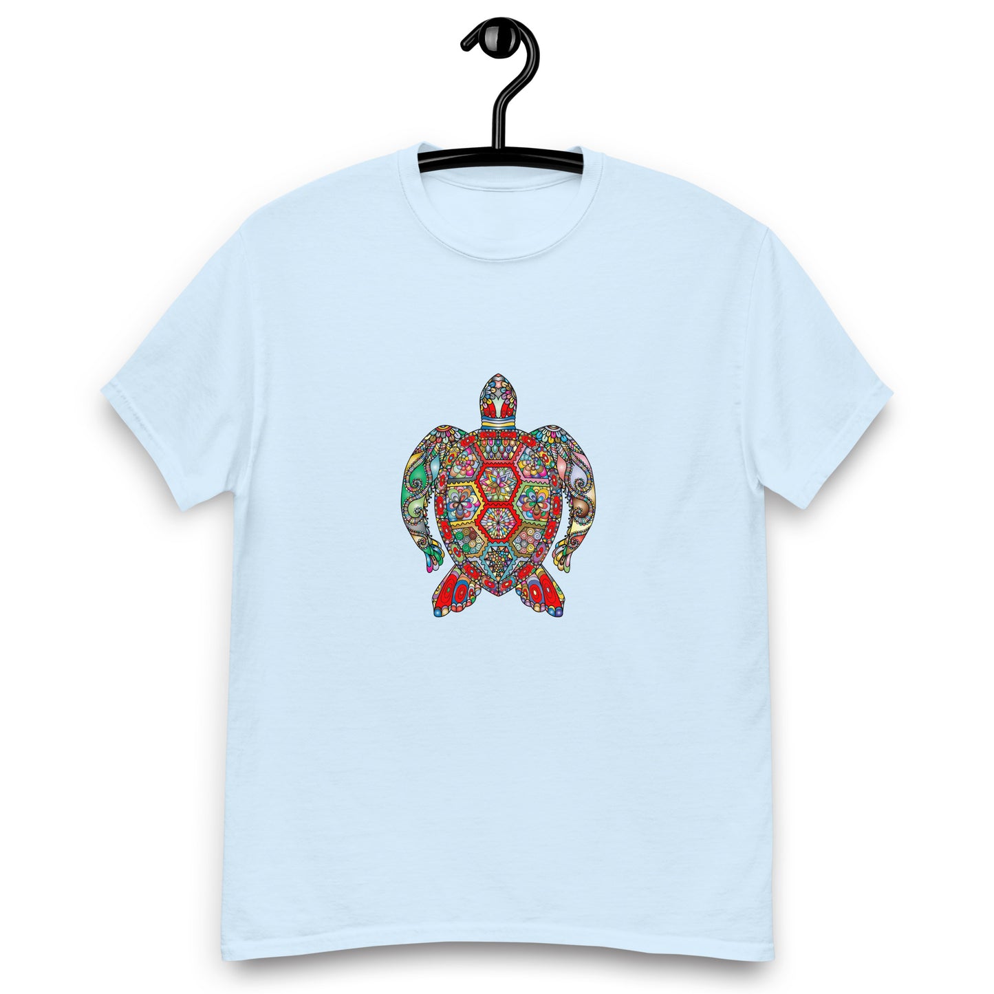 Men's classic t-shirt printed with colourful Turtle.