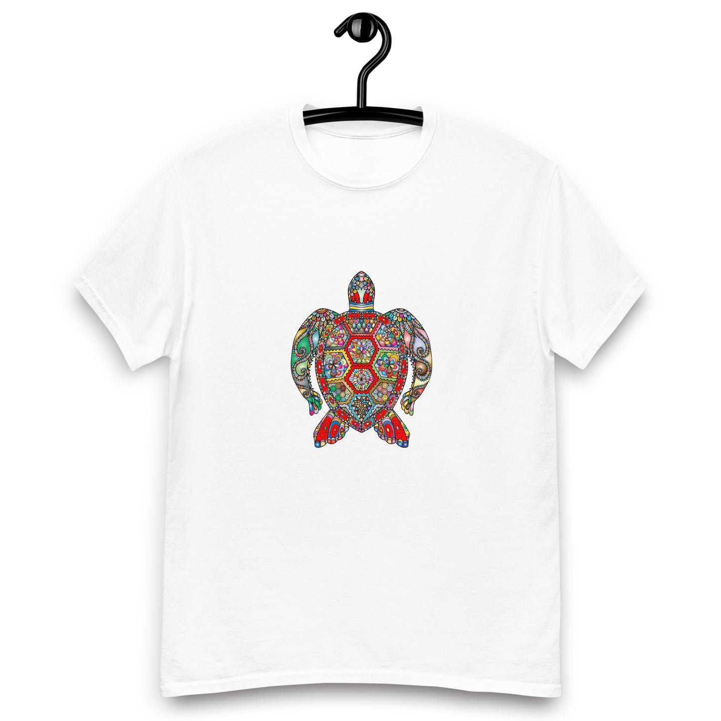 Men's classic t-shirt printed with colourful Turtle.