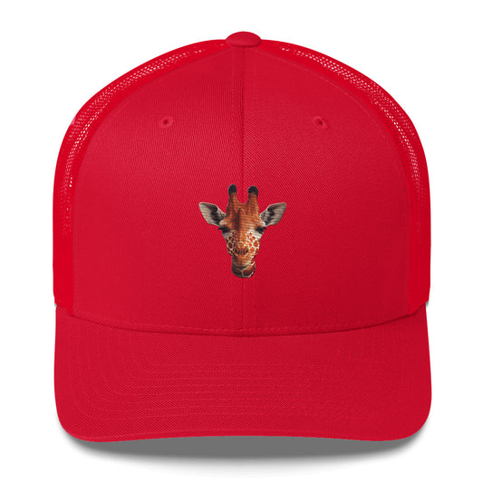 Truckers Cap embroidered with a giraffe