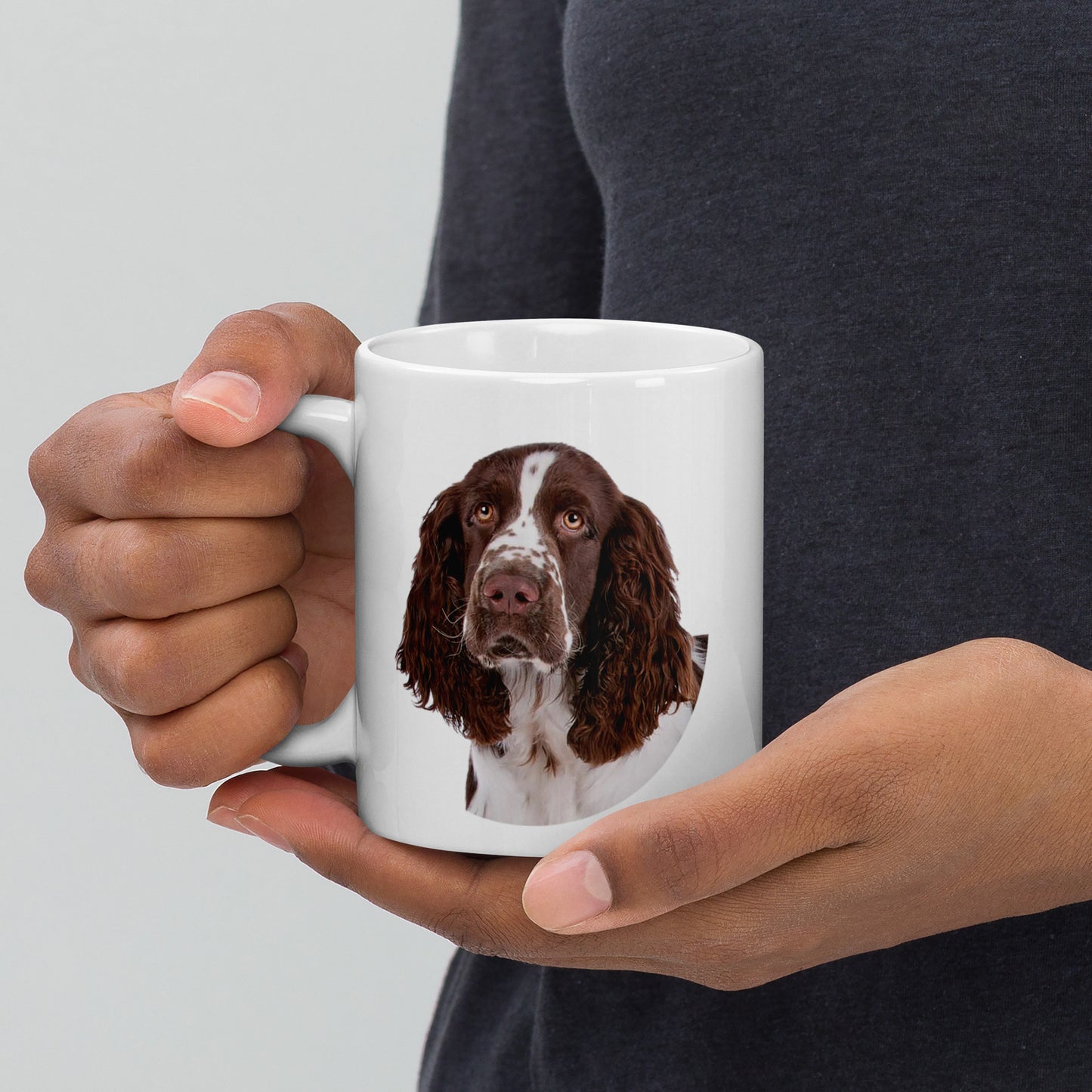 Glossy Mug printed with a Springer Spaniel.