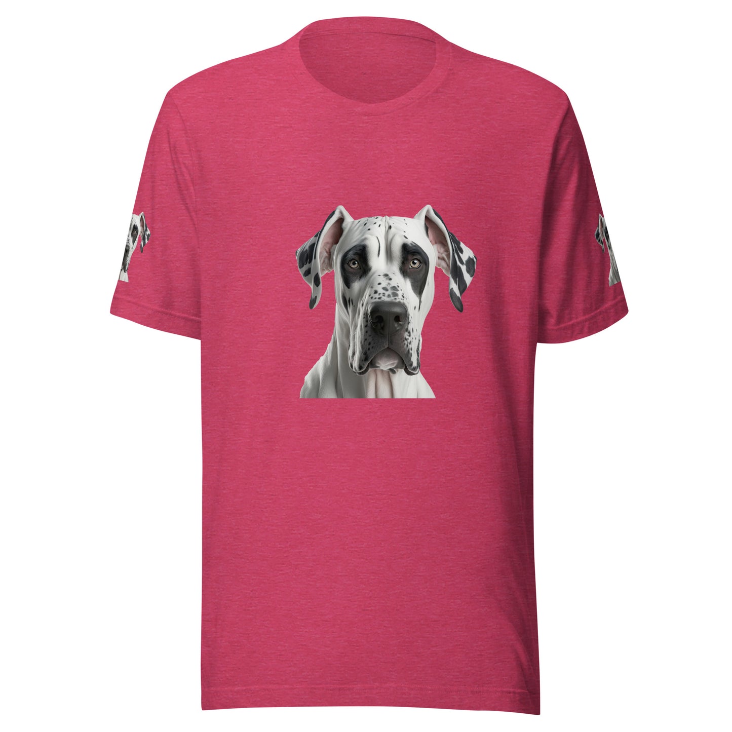 Women and Men's (Unisex) T-Shirt printed with a portrait of a Great Dane