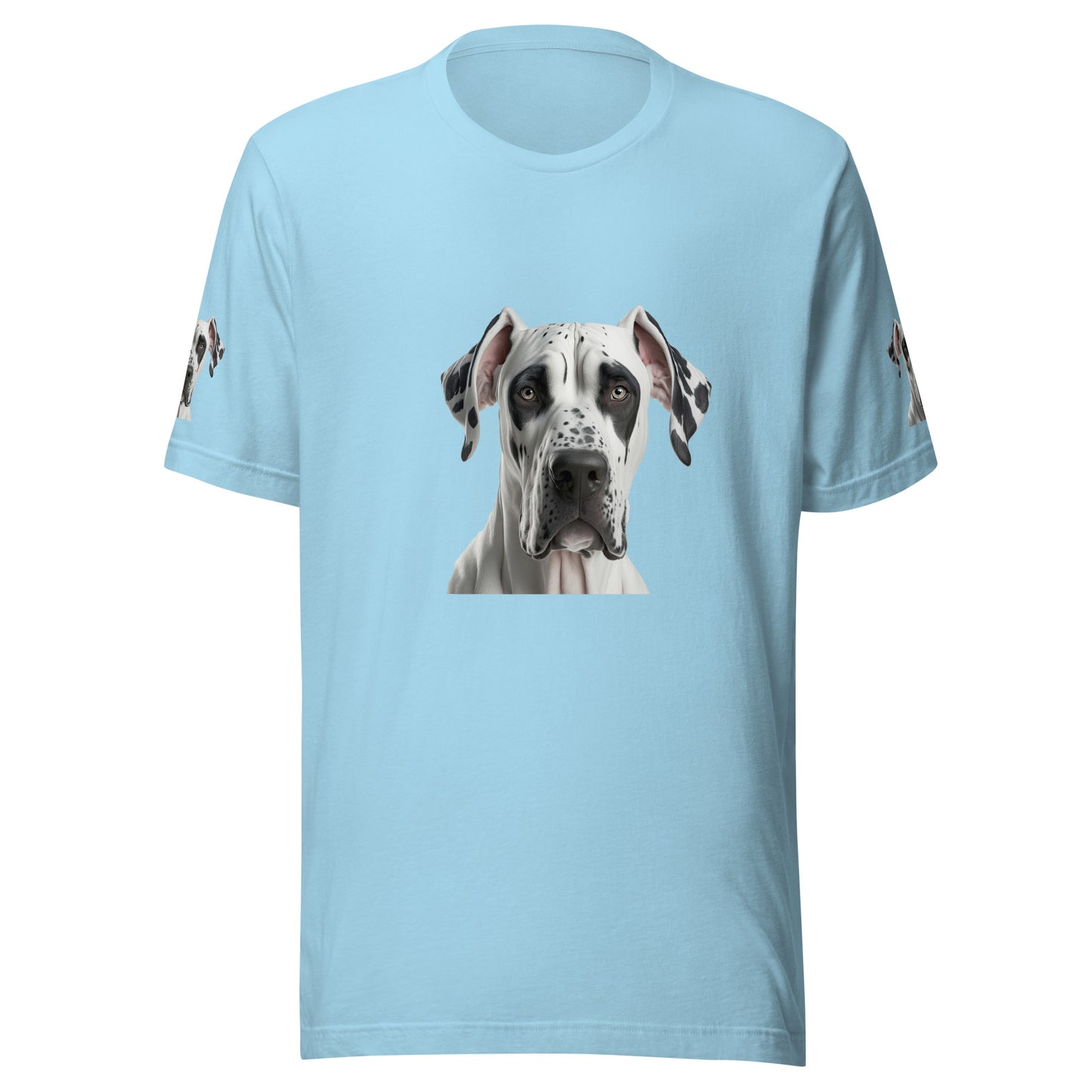Women and Men's (Unisex) T-Shirt printed with a portrait of a Great Dane