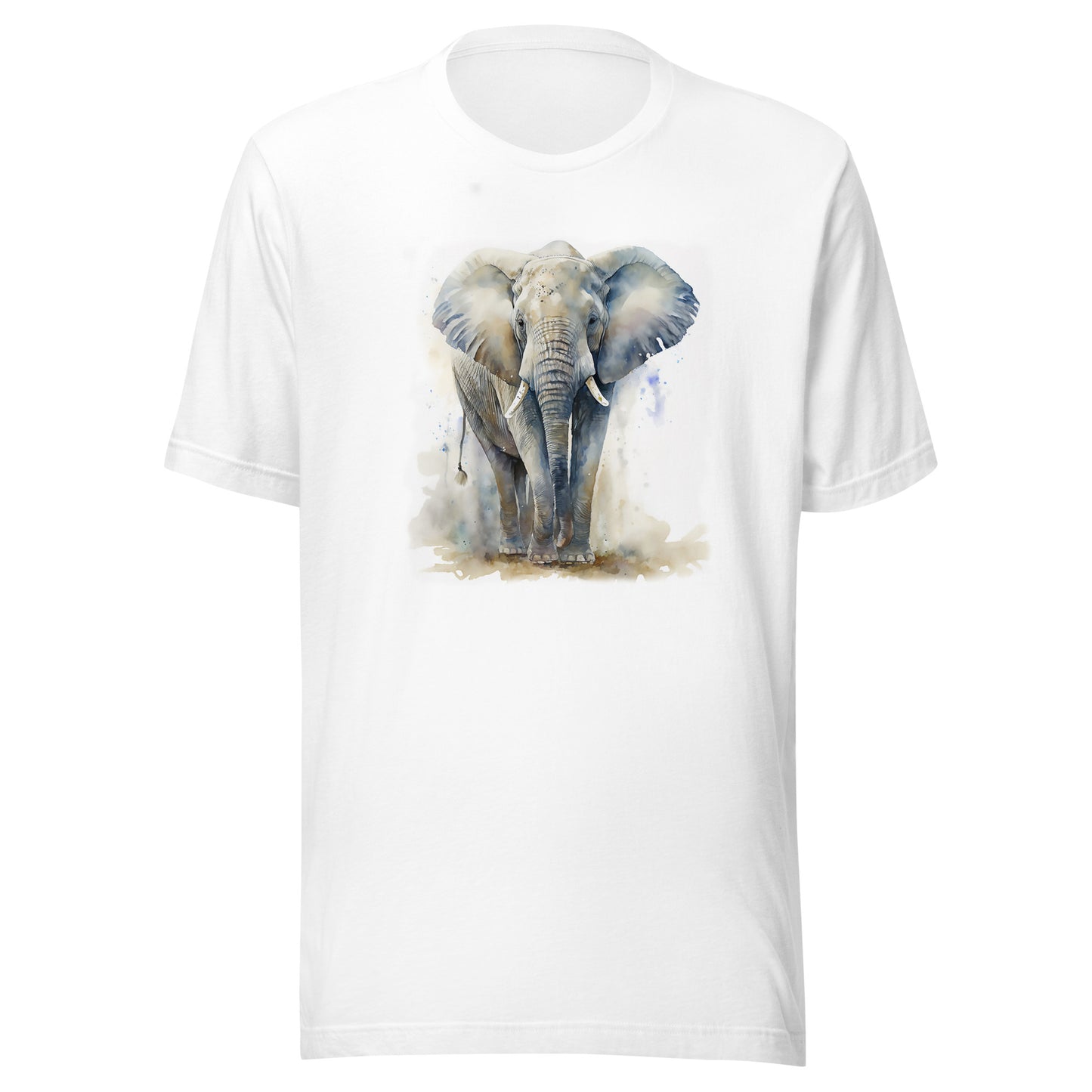 Women and Men's (Unisex) T-Shirt printed with an Elephant Bull
