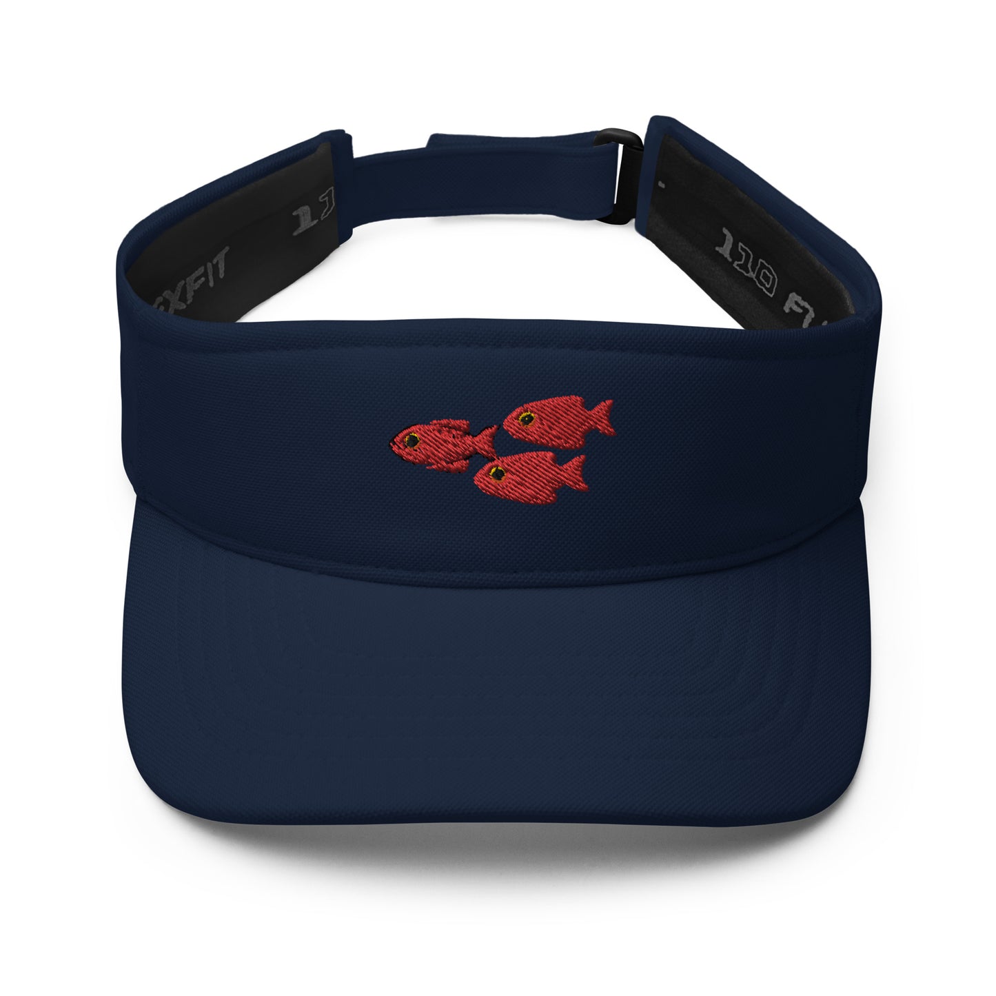 Visor embroidered with fish
