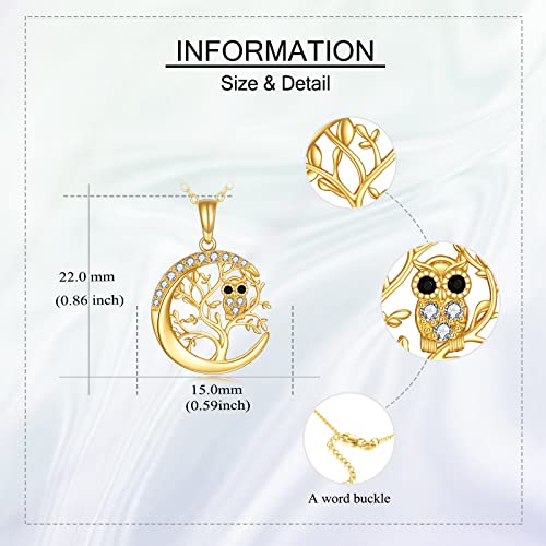 Gold Owl Pendant Necklace