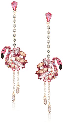 Flamingo Linear Drop Earrings