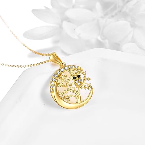 Gold Owl Pendant Necklace