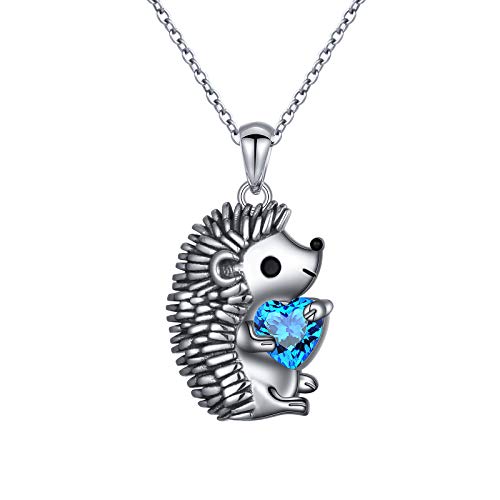 Sterling Silver Cute Animal Hedgehog Necklace