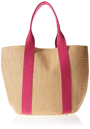 Large Canvas Straw Tote
