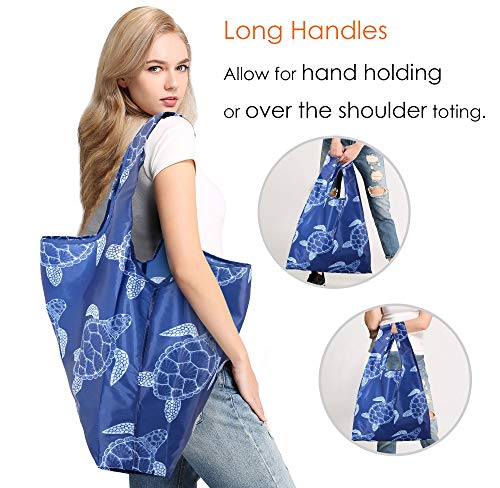 Reusable Grocery Bags printed with animals. - Shopping Totes 12 Pack