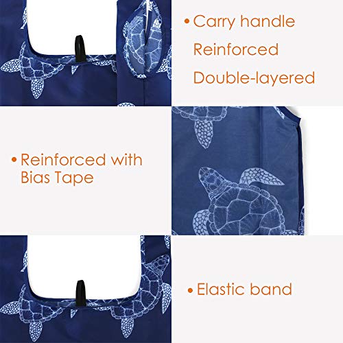 Reusable Grocery Bags printed with animals. - Shopping Totes 12 Pack