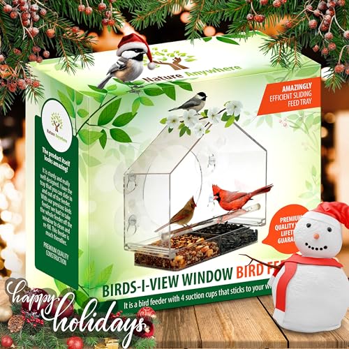 Clear Plastic Window Bird Feeder for Mounting on the Window